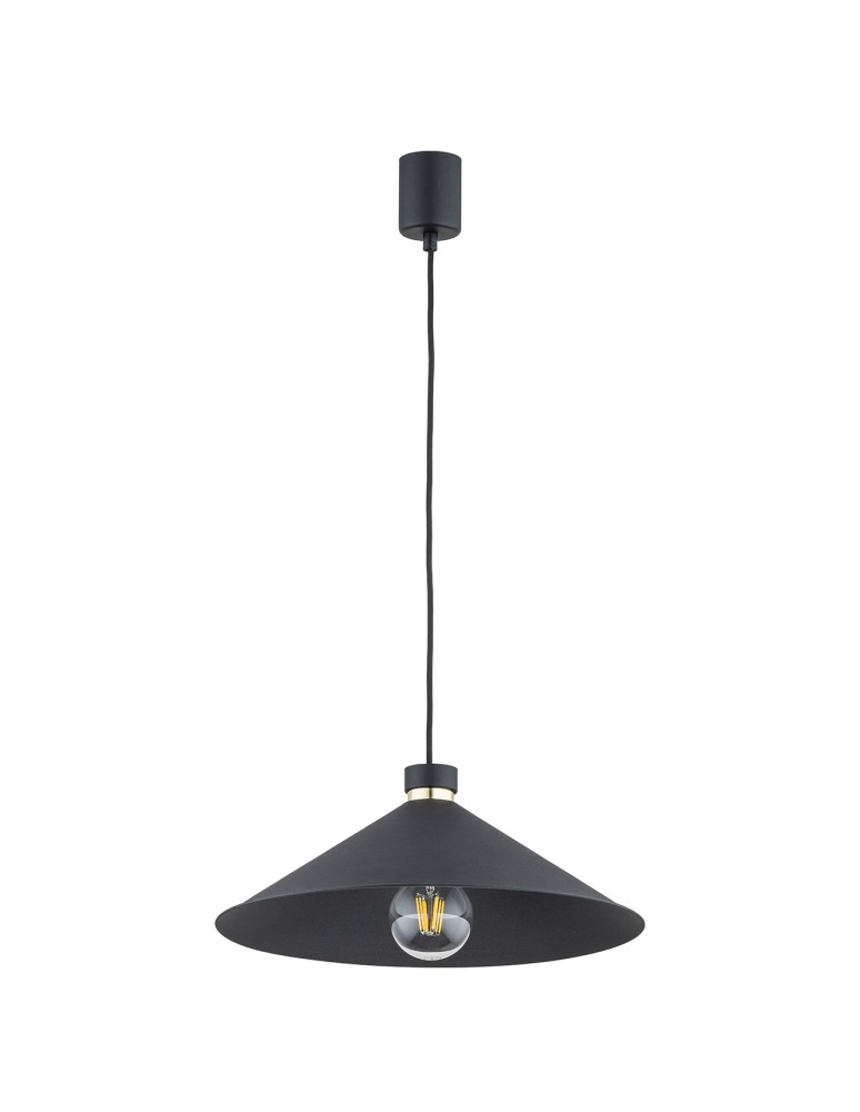 Industrial pendant lamps - Argon NASHVILLE pendant lamp 1 pł. 1x15W (max) black structure brass elements 4695 - product kolory-swiatla.pl 2