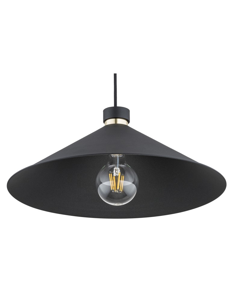 Industrial pendant lamps - Argon NASHVILLE pendant lamp 1 pł. 1x15W (max) black structure brass elements 4695 - product kolory-swiatla.pl 3