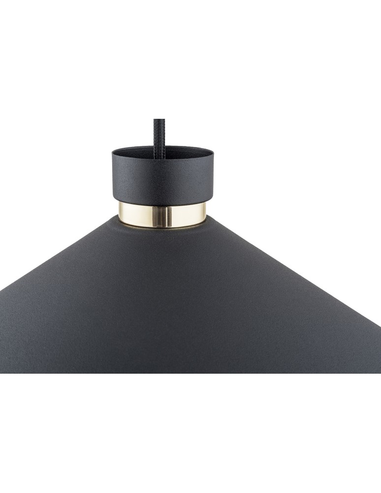 Industrial pendant lamps - Argon NASHVILLE pendant lamp 1 pł. 1x15W (max) black structure brass elements 4695 - product kolory-swiatla.pl 5