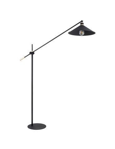 Argon NASHVILLE lampa podłogowa 1 pł. 1x15W (max) czarny struktura elementy mosiądzowane 4732 - produkt 2