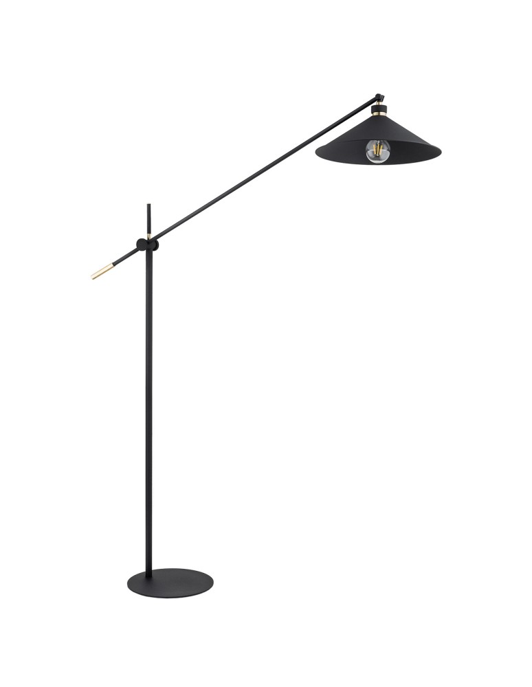 Broken floor lamps - Argon NASHVILLE floor lamp 1 pł. 1x15W (max) black structure brass elements 4732 - product kolory-swiatla.pl 2