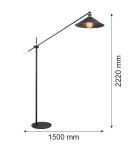 Broken floor lamps - Argon NASHVILLE floor lamp 1 pł. 1x15W (max) black structure brass elements 4732 - product 7