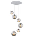 Argon OPTICA lampa wisząca 6 pł. na okrągłej podsufitce 6x15W (max) lister grafit chrom 2529