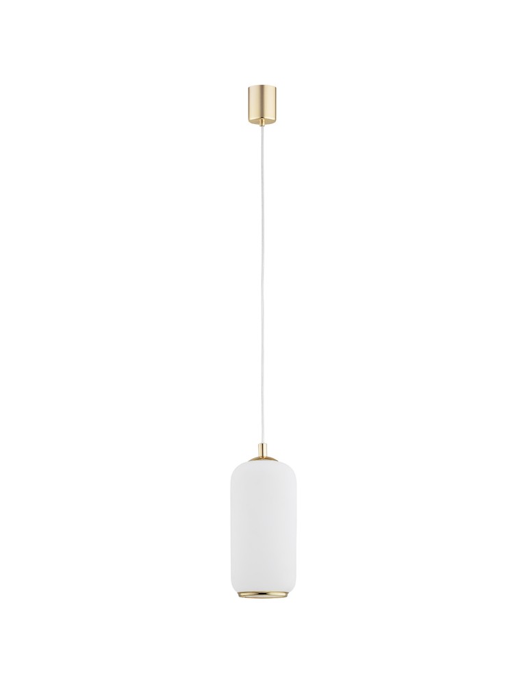 Single pendant lamps - Argon PALLADO 1 fl. pendant lamp 1x15W (max) opal matt brass 4993 - product kolory-swiatla.pl 2