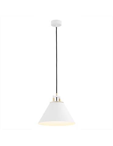 Argon ORTE pendant lamp 1 pł. 1x15W (max) white structure brass elements 4914