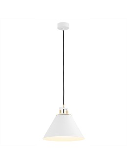 Argon ORTE lampa wisząca 1 pł. 1x15W (max) biały struktura elementy mosiądzowane 4914