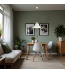 Industrial pendant lamps - Argon ORTE pendant lamp 1 pł. 1x15W (max) white structure brass elements 4914 - product 2