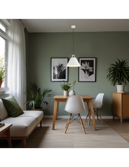 Argon ORTE lampa wisząca 1 pł. 1x15W (max) biały struktura elementy mosiądzowane 4914 - produkt 2