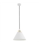 Industrial pendant lamps - Argon ORTE pendant lamp 1 pł. 1x15W (max) white structure brass elements 4914 - product 3