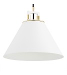 Industrial pendant lamps - Argon ORTE pendant lamp 1 pł. 1x15W (max) white structure brass elements 4914 - product 4