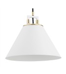 Argon ORTE lampa wisząca 3 pł. 3x15W (max) biały struktura elementy mosiądzowane 6173