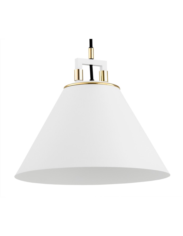 Argon ORTE lampa wisząca 3 pł. 3x15W (max) biały struktura elementy mosiądzowane 6173