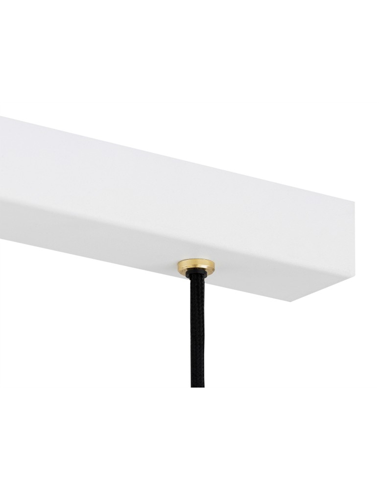 Argon ORTE lampa wisząca 3 pł. 3x15W (max) biały struktura elementy mosiądzowane 6173