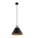 Industrial pendant lamps - Argon ORTE pendant lamp 1 pł. 1x15W (max) black structure brass elements 4915 - product 1