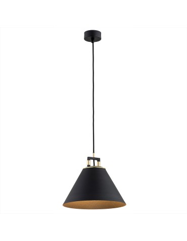 Argon ORTE pendant lamp 1 pł. 1x15W (max) black structure brass elements 4915