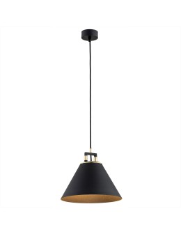 Argon ORTE lampa wisząca 1 pł. 1x15W (max) czarny struktura elementy mosiądzowane 4915