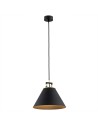 Argon ORTE pendant lamp 1 pł. 1x15W (max) black structure brass elements 4915