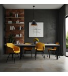 Industrial pendant lamps - Argon ORTE pendant lamp 1 pł. 1x15W (max) black structure brass elements 4915 - product 2