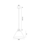 Industrial pendant lamps - Argon ORTE pendant lamp 1 pł. 1x15W (max) black structure brass elements 4915 - product 8