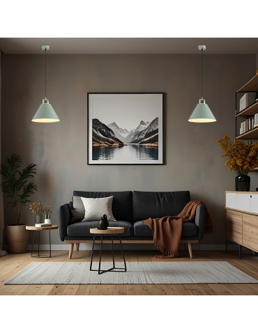 Argon ORTE pendant lamp 1 pł. 1x15W (max) sage structure brass elements 4916 - product 2