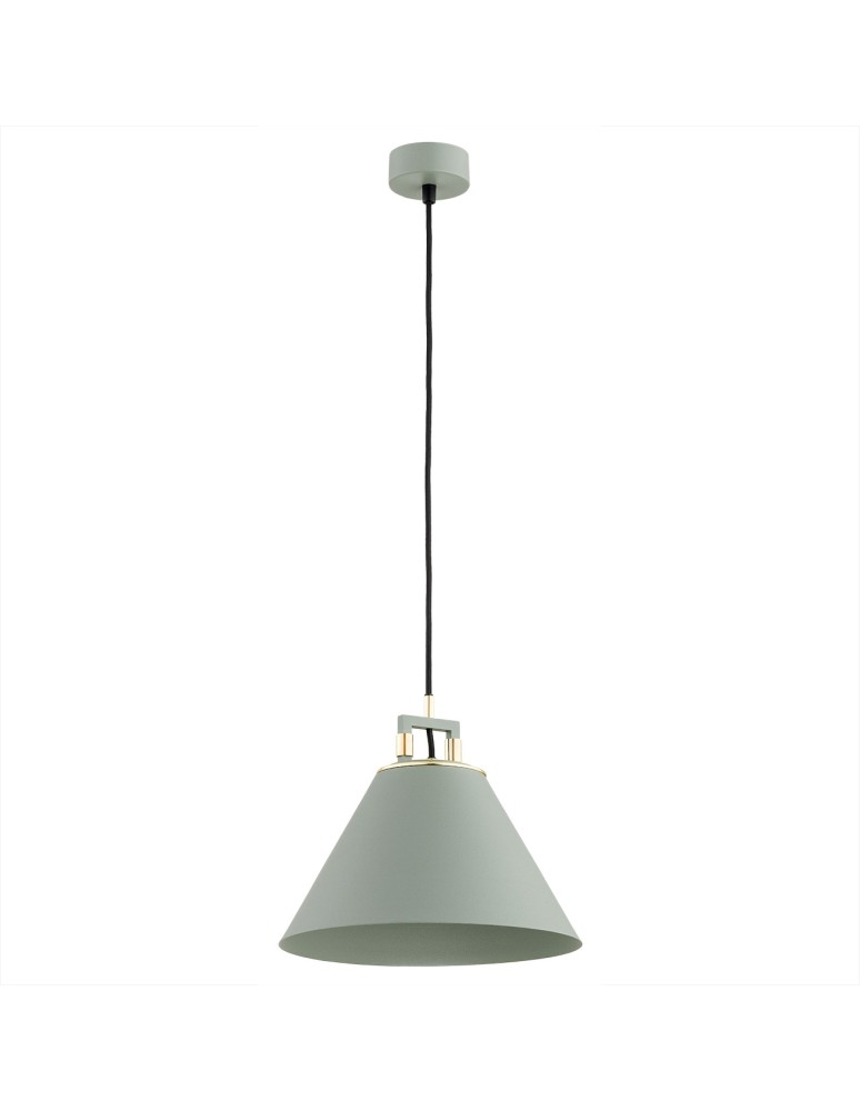 Industrial pendant lamps - Argon ORTE pendant lamp 1 pł. 1x15W (max) sage structure brass elements 4916 - product kolory-swiatla.pl 3