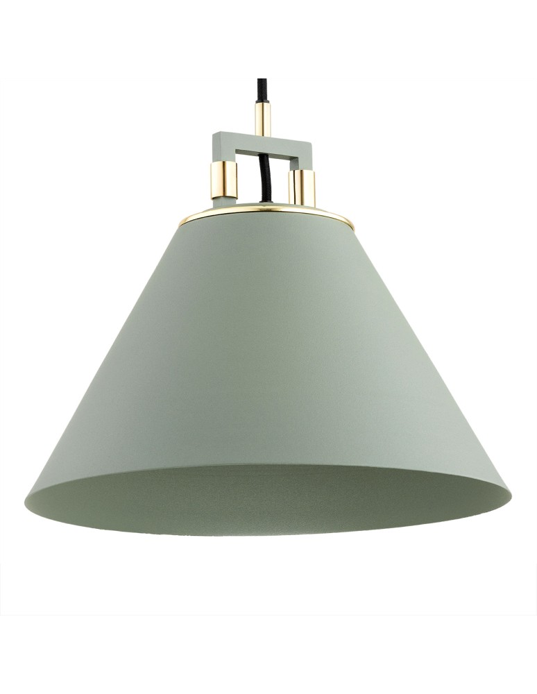 Industrial pendant lamps - Argon ORTE pendant lamp 1 pł. 1x15W (max) sage structure brass elements 4916 - product kolory-swiatla.pl 4
