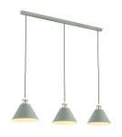 Argon ORTE lampa wisząca 3 pł. 3x15W (max) szałwia struktura elementy mosiądzowane 6177