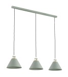 Argon ORTE lampa wisząca 3 pł. 3x15W (max) szałwia struktura elementy mosiądzowane 6177