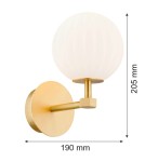Wall lamps spheres - Argon PALOMA 8502 glass, brass - product 7