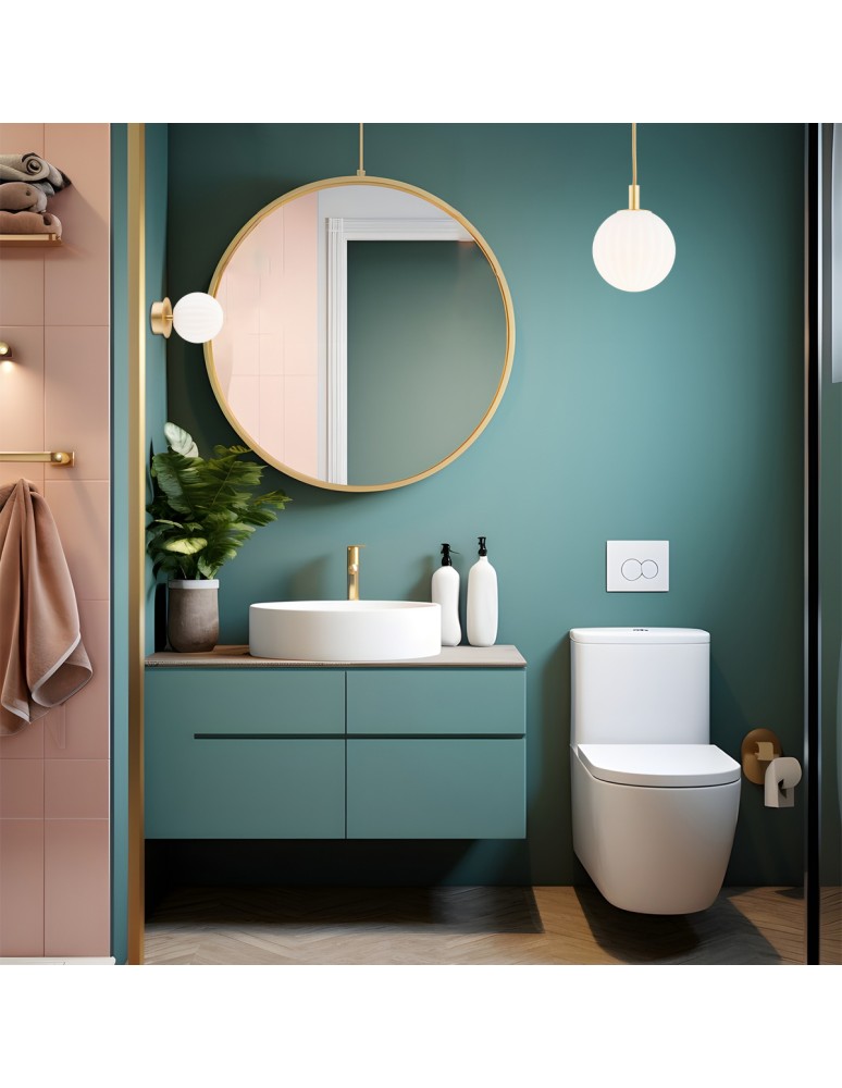 Wall lamps spheres - Argon PALOMA 8504 glass, brass - product kolory-swiatla.pl 3