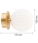 Wall lamps spheres - Argon PALOMA 8504 glass, brass - product 6