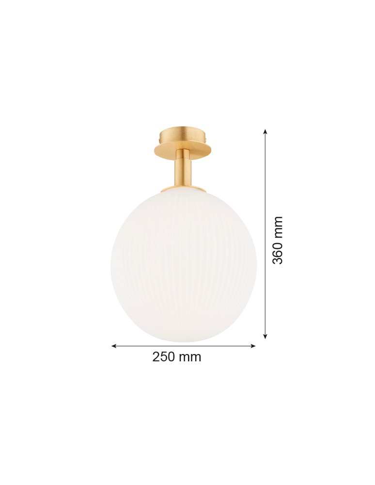 Ceiling lamps spheres - Argon PALOMA 8505 glass, brass - product kolory-swiatla.pl 6