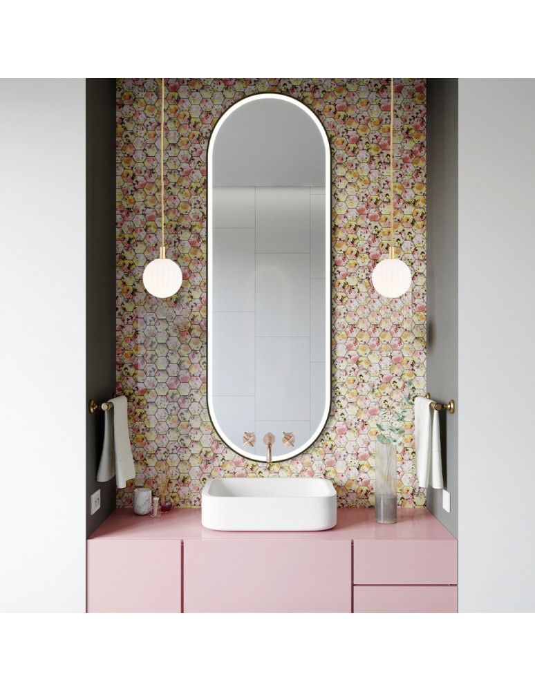 Pendant lamps spheres - Argon PALOMA 8506 glass, brass - product kolory-swiatla.pl 3