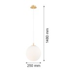 Pendant lamps spheres - Argon PALOMA 8507 glass, brass - product 8
