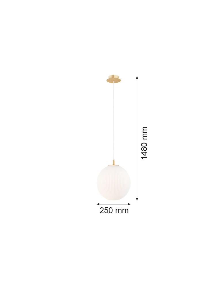 Pendant lamps spheres - Argon PALOMA 8507 glass, brass - product kolory-swiatla.pl 8