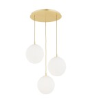 Pendant lamps spheres - Argon PALOMA 6306 glass, brass - product 1