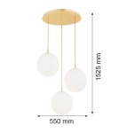 Pendant lamps spheres - Argon PALOMA 6306 glass, brass - product 8