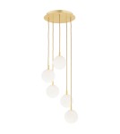 Pendant lamps spheres - Argon PALOMA 2183 glass, brass - product 1