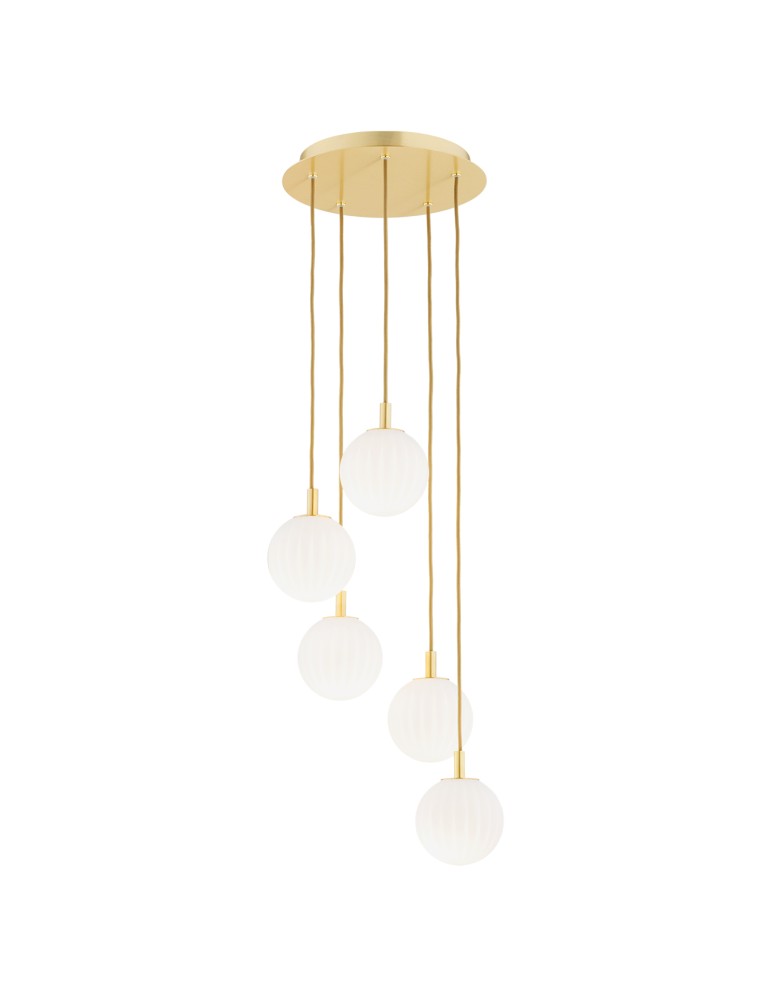 Pendant lamps spheres - Argon PALOMA 2183 glass, brass - product kolory-swiatla.pl 1