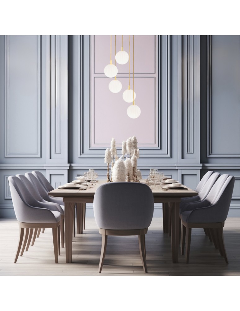 Pendant lamps spheres - Argon PALOMA 2183 glass, brass - product kolory-swiatla.pl 3