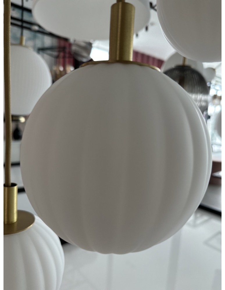 Pendant lamps spheres - Argon PALOMA 2183 glass, brass - product kolory-swiatla.pl 8
