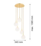 Pendant lamps spheres - Argon PALOMA 2183 glass, brass - product 9