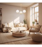 Chandeliers - Argon PALOMA 6307 glass, brass - product 3