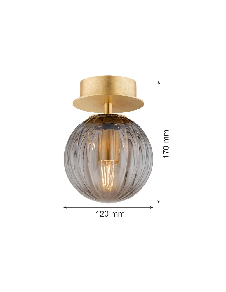 Ceiling lamps spheres - Argon PALOMA 8510 glass, brass - product kolory-swiatla.pl 6