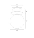 Ceiling lamps spheres - Argon PALOMA 8510 glass, brass - product 7