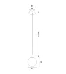 Pendant lamps spheres - Argon PALOMA 8512 glass, brass - product 6