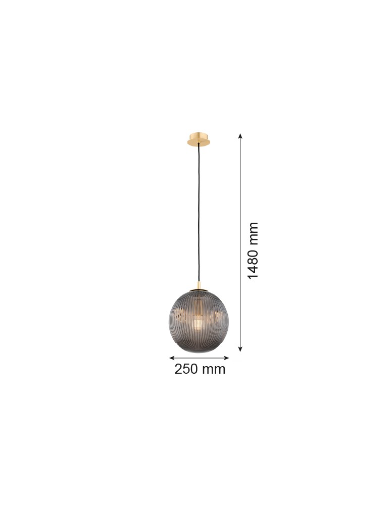 Pendant lamps spheres - Argon PALOMA 8513 glass, brass - product kolory-swiatla.pl 5