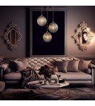 Pendant lamps spheres - Argon PALOMA 6309 glass, brass - product 3