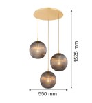 Pendant lamps spheres - Argon PALOMA 6309 glass, brass - product 8