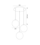 Pendant lamps spheres - Argon PALOMA 6309 glass, brass - product 9